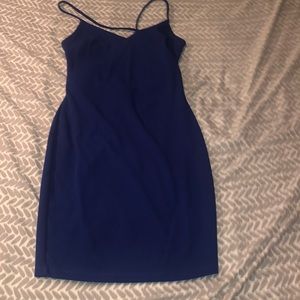 Royal blue mini dress